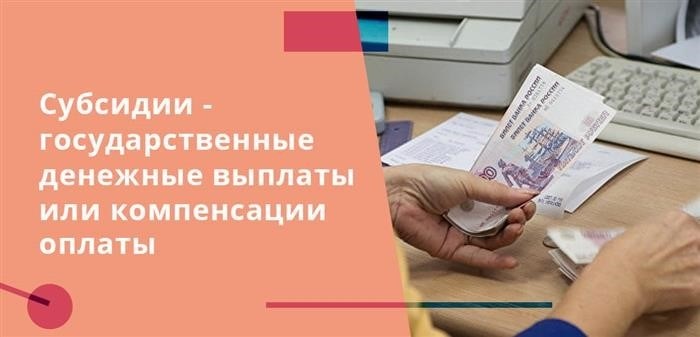 Субсидии представляют собой платежи, осуществляемые государством в форме финансовых выплат или возмещения расходов.