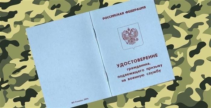 Справка о приписке, полученная в военкомате.