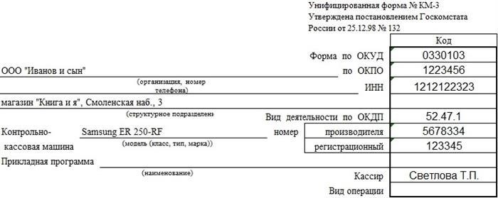 Процесс заполнения акта на возврат денежных средств