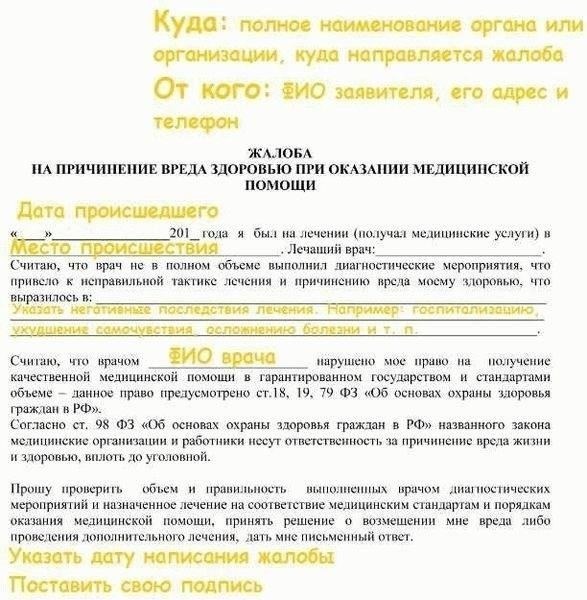 Основные основания для подачи жалобы на медицинское обслуживание