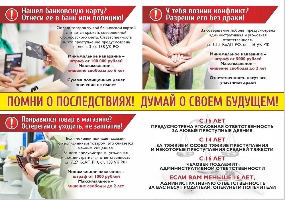 Ответственность несовершеннолетних правонарушителей за преступления